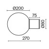 Светильник Bold 1х60Вт E27 IP54 бра настен. Maytoni O598WL-01B1