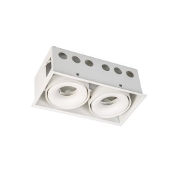 Корпус светильника COMBO-CRD2-WH-2 IP20 потолочн. встраив. поворотн. бел. алюм. SWG PRO 00-00009944