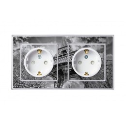 Розетка 1-м СП AtlasDesign Art 16А IP20 с заземл. защ. шторки механизм бел. SE ATN200145