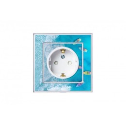 Розетка 1-м СП AtlasDesign Art 16А IP20 с заземл. защ. шторки механизм бел. SE ATN200145