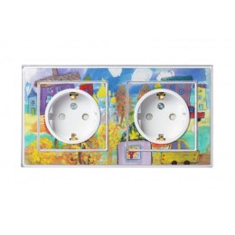 Розетка 1-м СП AtlasDesign Art 16А IP20 с заземл. защ. шторки механизм бел. SE ATN200145