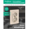Розетка 2-м СП AtlasDesign 16А IP20 с заземл. в сборе беж. SE ATN000224