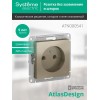 Розетка 1-м СП AtlasDesign 16А IP20 без заземл. без защ. шторок механизм шампань SE ATN000541