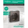 Розетка 1-м СП AtlasDesign 16А IP20 с заземл. защ. шторки механизм мокко SE ATN000645