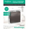 Розетка 1-м СП AtlasDesign 16А IP20 с заземл. защ. шторки с крышкой механизм мокко SE ATN000646
