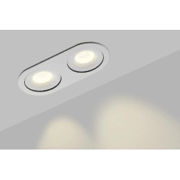 Корпус светильника COMBO 2 IP20 встраив. наклон.-поворотн. круглый бел. SWG PRO 00-00004160