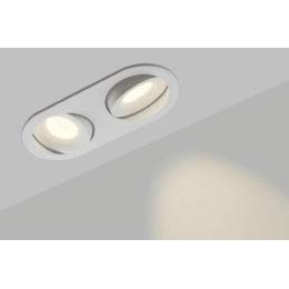 Корпус светильника COMBO 2 IP20 встраив. наклон.-поворотн. круглый бел. SWG PRO 00-00004160