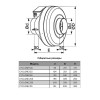 Вентилятор канальный центробежный CYCLONE d160 пластик. корпус ERA PRO CYCLONE 160