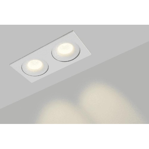 Корпус светильника COMBO-2S2-WH IP20 потолочн. встраив. наклон.-поворотн. бел. SWG PRO 00-00004158