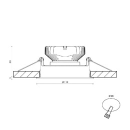 Корпус светильника COMBO10-WH IP20 потолочн. встраив. наклон. бел. SWG PRO 00-00003955