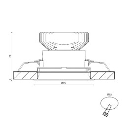 Корпус светильника COMBO-41-BL IP20 потолочн. встраив. наклон. черн. SWG PRO 00-00004181