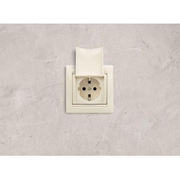 Розетка 1-м СП Valena 16А IP21 2P+E с заземл. защ. шторки с крышкой винты механизм сл. кость Leg 774
