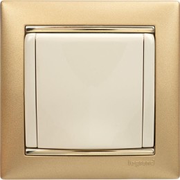 Розетка 1-м СП Valena 16А IP21 2P+E с заземл. защ. шторки с крышкой винты механизм сл. кость Leg 774