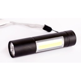 Фонарь аккумуляторный LED51523 2LED 3Вт 3 режима USB аккум. 4В черн. (бокс) Ultraflash 14662