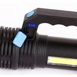 Фонарь аккумуляторный LED53765 2LED 3Вт 4 режима USB аккум. 4В черн. (бокс) Ultraflash 14665