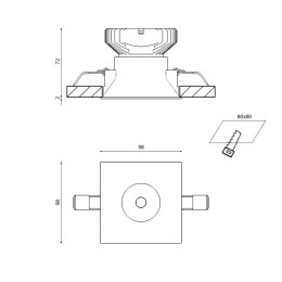 Корпус светильника COMBO-34-WH IP20 потолочн. встраив. бел. SWG PRO 00-00004173