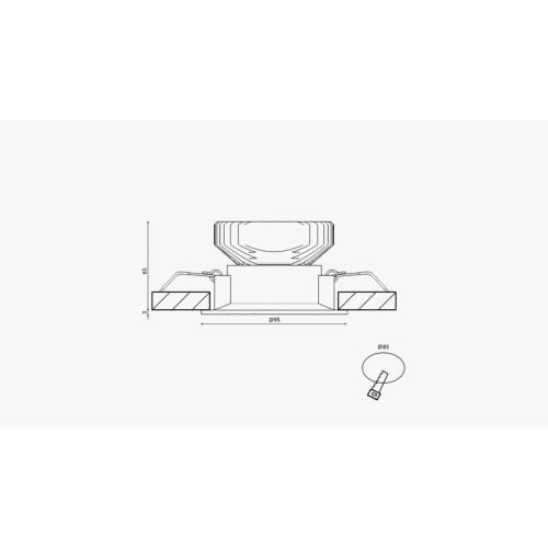 Корпус светильника COMBO-43-BL IP20 потолочн. встраив. черн. SWG PRO 00-00004185