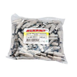 Разъем штекер TV никель с пружиной Rexant 05-2011