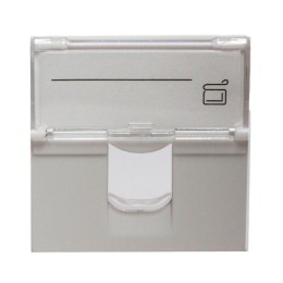 Панель лицевая 1 порт 45х45 Keystone шторка откидное маркиров. окно (DIY) SUPRLAN 10-0301-1