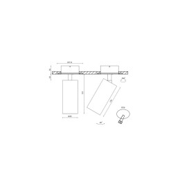 Крепление сменное М1 для светильников VILLY поворотн. встраив. в гипсокартон черн. SWG PRO 00-000034