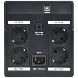 Источник бесперебойного питания ELECTRA ET 1.2кВ.А/720Вт с АКБ 2х7А.ч USB Schuko ITK EET-1200VA-1-00