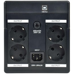 Источник бесперебойного питания ELECTRA ET 1.5кВ.А/900Вт с АКБ 2х9А.ч USB Schuko ITK EET-1500VA-1-00