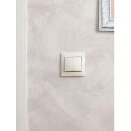 Выключатель 2-кл. 1п СП Кварта 10А IP20 ВС10-2-0-Км керамич. осн. крем. IEK EVK20-K33-10-K