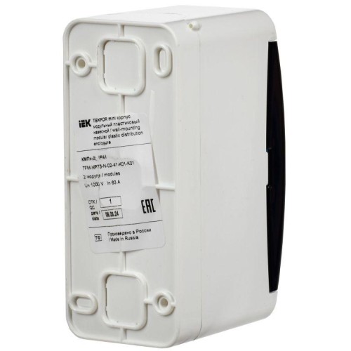 Корпус КМПн-2 TEKFOR Mini IP41 пластик. бел. IEK TFM-KP73-N-02-41-K01-K01