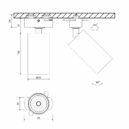 Крепление сменное М2 для светильников MINI VILLY трековое однофазное черн. SWG PRO 00-00004862