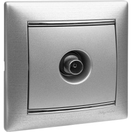 Розетка телевизионная TV СП Valena 1.5дБ 2400МГц с топологией "звезда" механизм алюм. Leg 770129