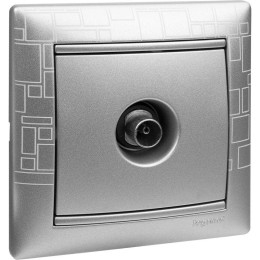 Розетка телевизионная TV СП Valena 1.5дБ 2400МГц с топологией "звезда" механизм алюм. Leg 770129