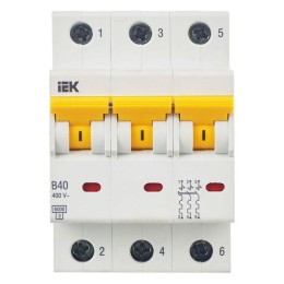 Выключатель автоматический модульный 3п B 40А 6кА ВА47-60M KARAT IEK MVA31-3-040-B