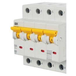 Выключатель автоматический модульный 4п C 50А 6кА ВА47-60M KARAT IEK MVA31-4-050-C