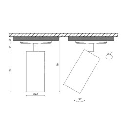 Крепление сменное М2 для светильников VILLY трековое однофазное черн. SWG PRO 00-00003415