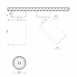 Крепление сменное М3 для светильников MINI VILLY поворотн. накладное бел. SWG PRO 00-00004864