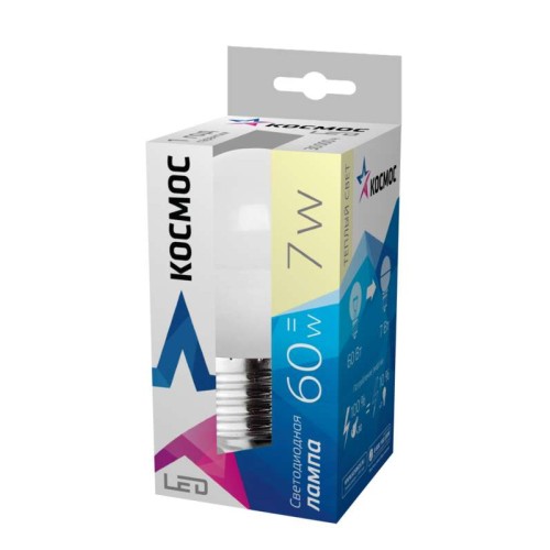 Лампа светодиодная GL45 7Вт 220В E27 3000К Космос Lksm_LED7wGL45E2730