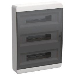 Корпус ЩРН-П-54 TEKFOR IP41 черн. прозр. дверь пластик. IEK TF5-KP12-N-54-41-K01-K03
