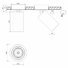 Крепление сменное М4 для светильников MINI VILLY поворотн. встраив. бел. SWG PRO 00-00004866