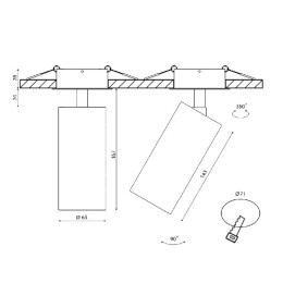 Крепление сменное М4 для светильников VILLY поворотн. встраив. бел. SWG PRO 00-00003418