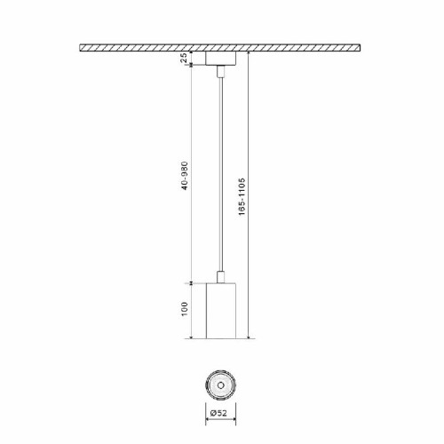 Крепление сменное М6 для светильников MINI VILLY подвесное бел. SWG PRO 00-00004868
