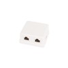 Розетка компьютерная 2-м ОП RJ45 (8P8C) кат.5E неэкранир. класс D 100МГц 110 T568A/B бел. (уп.10шт)