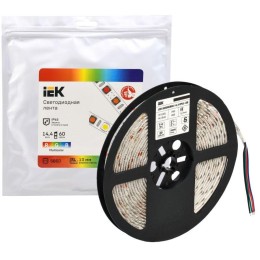 Лента светодиодная LED LSR-5050RGB60-14.4-IP65-12В (уп.5м) IEK LSR2-3-060-65-3-05