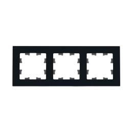 Рамка 3-пост. AtlasDesign Nature натур. стекло черн. SE ATN361003