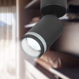 Светильник OL23 BK MR16/GU10 настенно-потолочный спот черн. Эра Б0054397