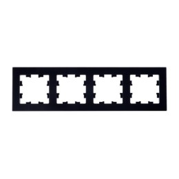 Рамка 4-пост. AtlasDesign Nature натур. стекло черн. SE ATN361004