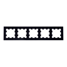 Рамка 5-пост. AtlasDesign Nature натур. стекло черн. SE ATN361005