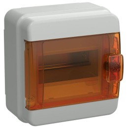 Корпус КМПн-6 TEKFOR IP65 оранж. прозр. дверь пластик. IEK TF5-KP72-N-06-65-K03-K09