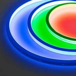 Лента светодиодная MOONLIGHT-TOP-B84-13x12mm 24V RGB 12Вт/м IP67 wire x2 боков. вывод кабеля гермети
