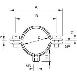 Скоба крепежная дистанционная d20-22мм 732 22 V4A OBO 1360662