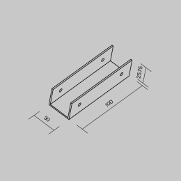 Коннектор прямой для профиля Elasity IP черн. Maytoni O-TR001-SC180